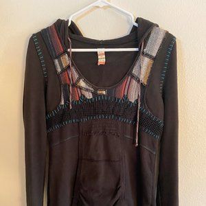 Free People Embroidered Sweatshirt Size M